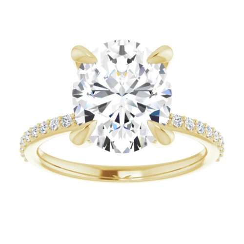 Calia 14K Yellow Gold Oval Lab Grown Diamond Straight Engagement Ring (3 1/4 TCW)