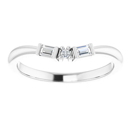 Monroe Curved Diamond Wedding Ring (1/8 TCW)