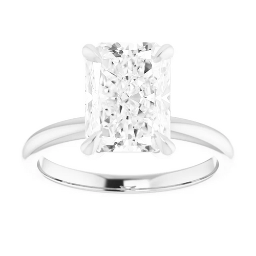 Alexa Radiant Moissanite Solitaire Preset Engagement Ring (2 1/2 CT DEW)