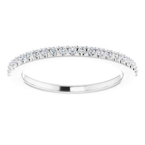 straight pave diamond wedding ring