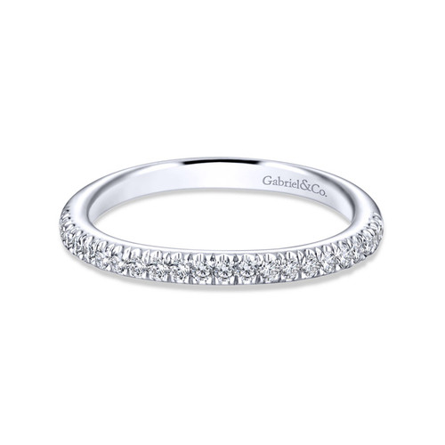 straight pave diamond wedding ring