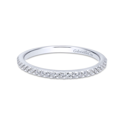 straight pave diamond wedding ring