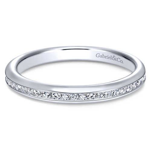 channel set diamond wedding ring