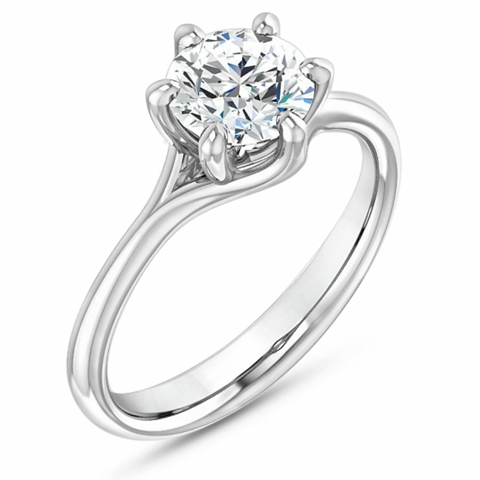 six-prong solitaire engagement ring