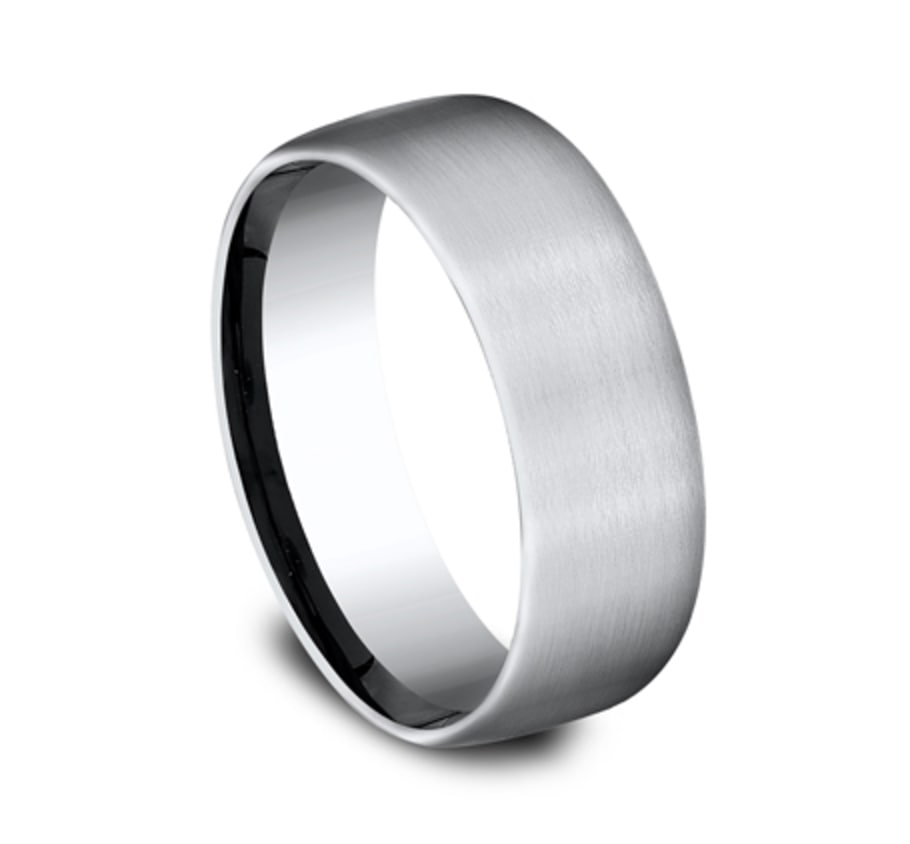 The Baron 7.50 mm White Cobalt Wedding Ring - Size 10