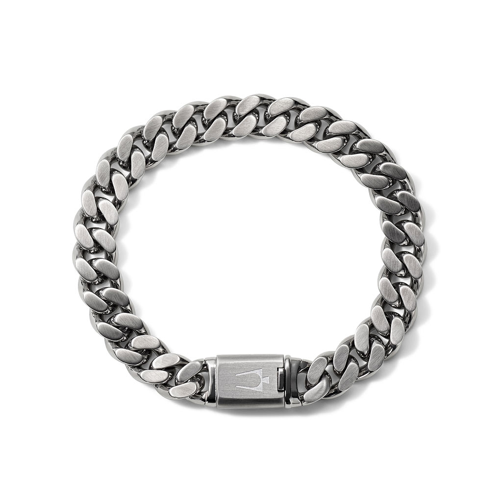 Bulova Stainless Steel Classic Chain Link Bracelet