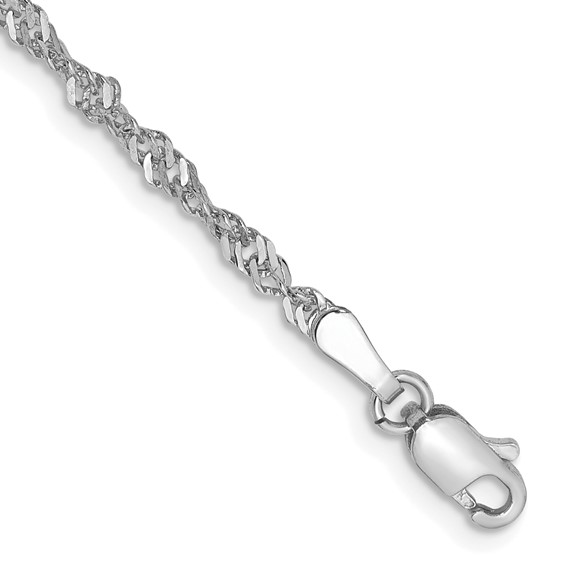 925 Sterling Silver Cuban Link Chain Bracelet, TBM4518SVJJJ