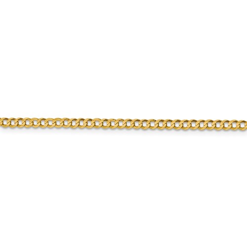 14K yellow gold curb chain necklace