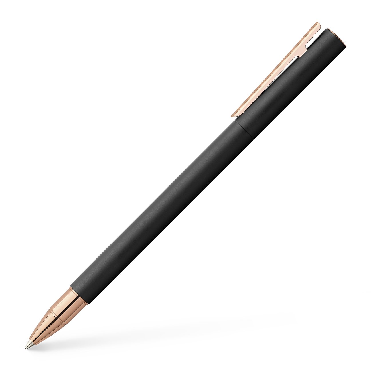 Faber-Castell Neo Slim Matte Black & Rose Gold Rollerball Pen