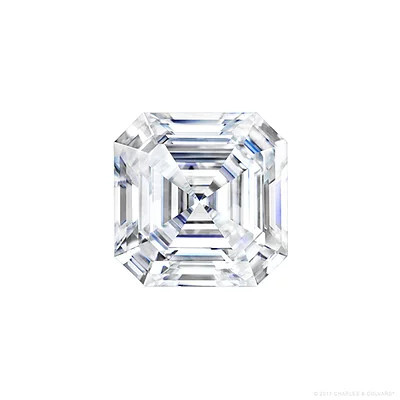 Gage Select Asscher Cut Near Colorless Moissanite 7.0 mm (2.00 CT. DEW)