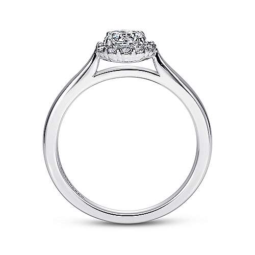 Althea 14K White Gold Round Moissanite Halo Engagement Ring (5/8 TCW)