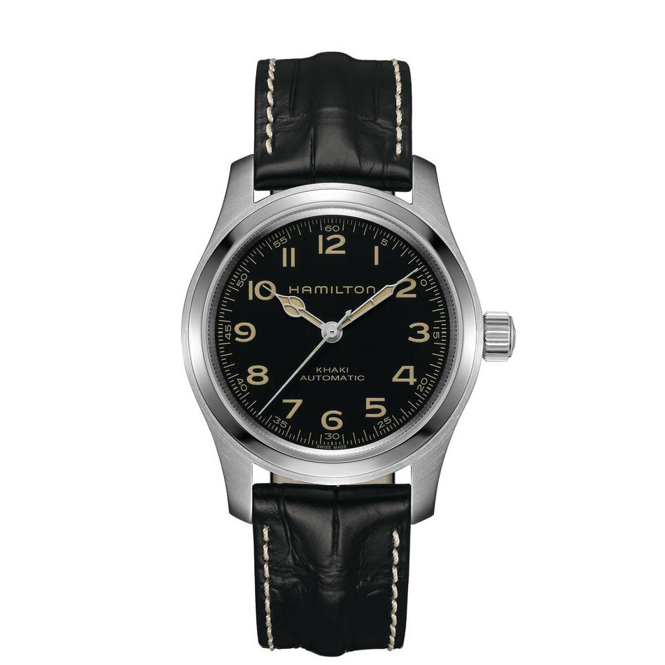 HAMILTON Khaki 腕時計 ブラック Hamilton 38MM Khaki Field Auto Black Men's Watch | Gage Diamonds