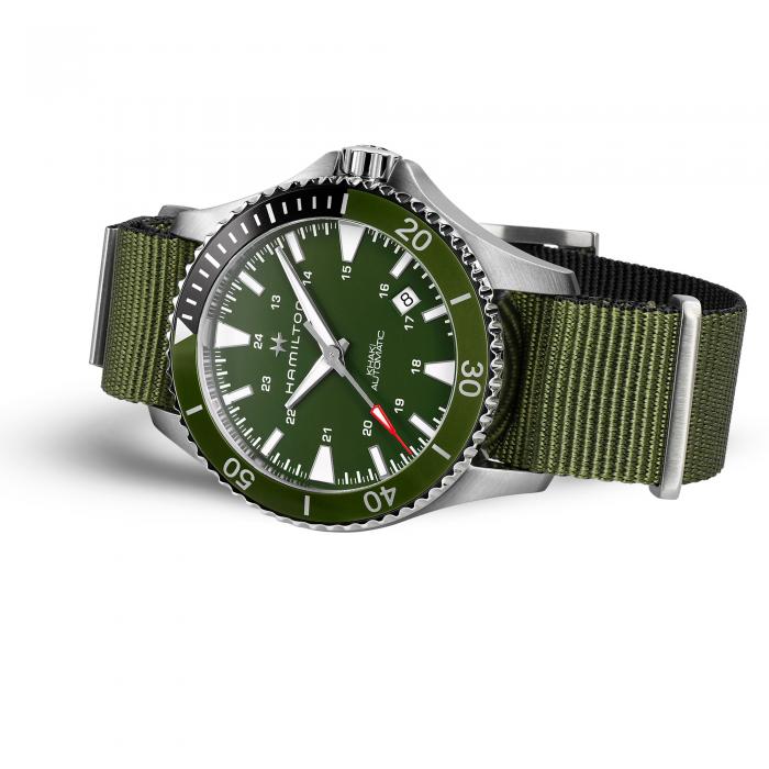 Hamilton Khaki Scuba Green Dial Auto 40mm Men's Watch - NATO Strap