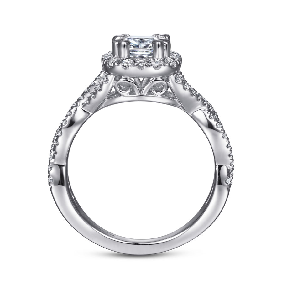 Marissa 14K White Gold Halo Engagement Ring