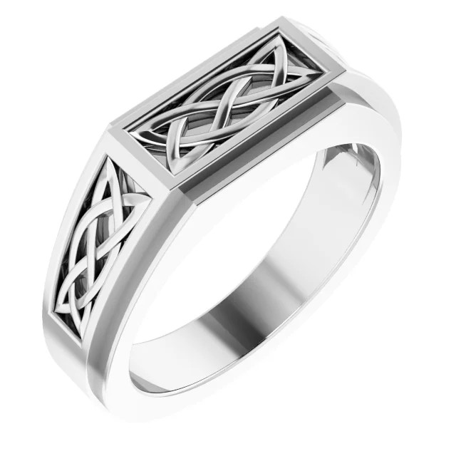 14K gold men's ring with celtic knots