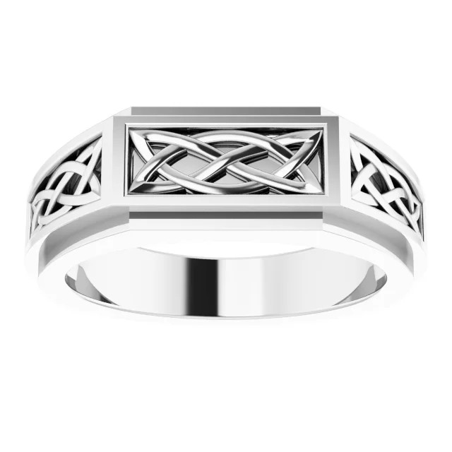14K gold men's ring with celtic knots