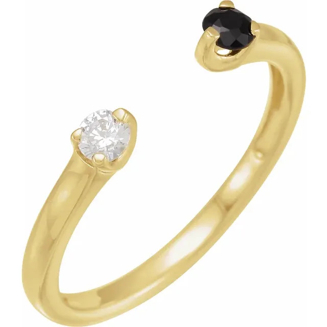 Ellison 14K Yellow Gold Negative Space Gemstone Ring (1/5 CT DEW)