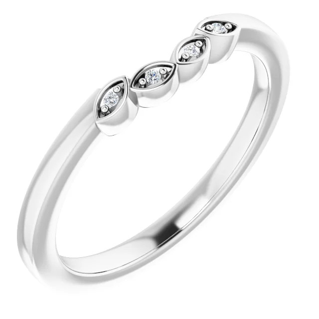 Maria Curved Diamond Wedding Ring (1/15 TCW)