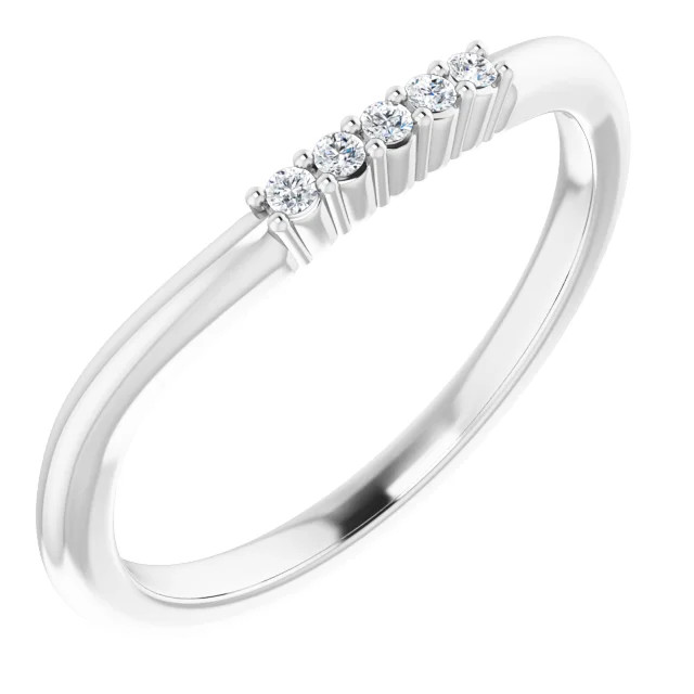 curved pave diamond wedding ring