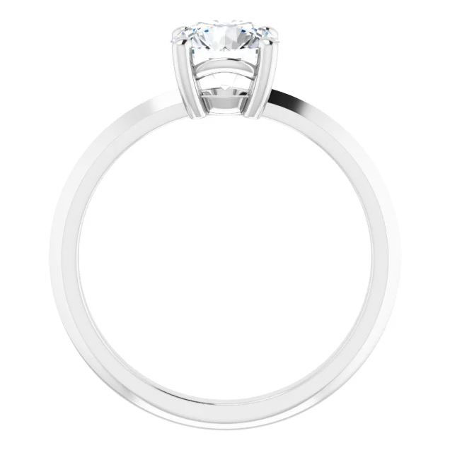 solitaire knife-edge engagement ring