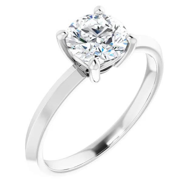 solitaire knife-edge engagement ring