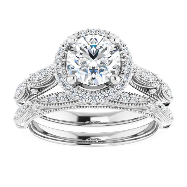 Sophie Vintage-Inspired Diamond Wedding Ring (1/10 TCW)