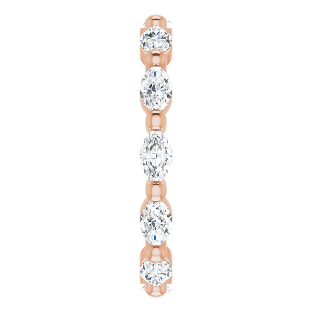 Peyton 14K Rose Gold East-West Marquise Lab Grown Diamond Eternity Ring (1 2/5 TCW) - Size 5