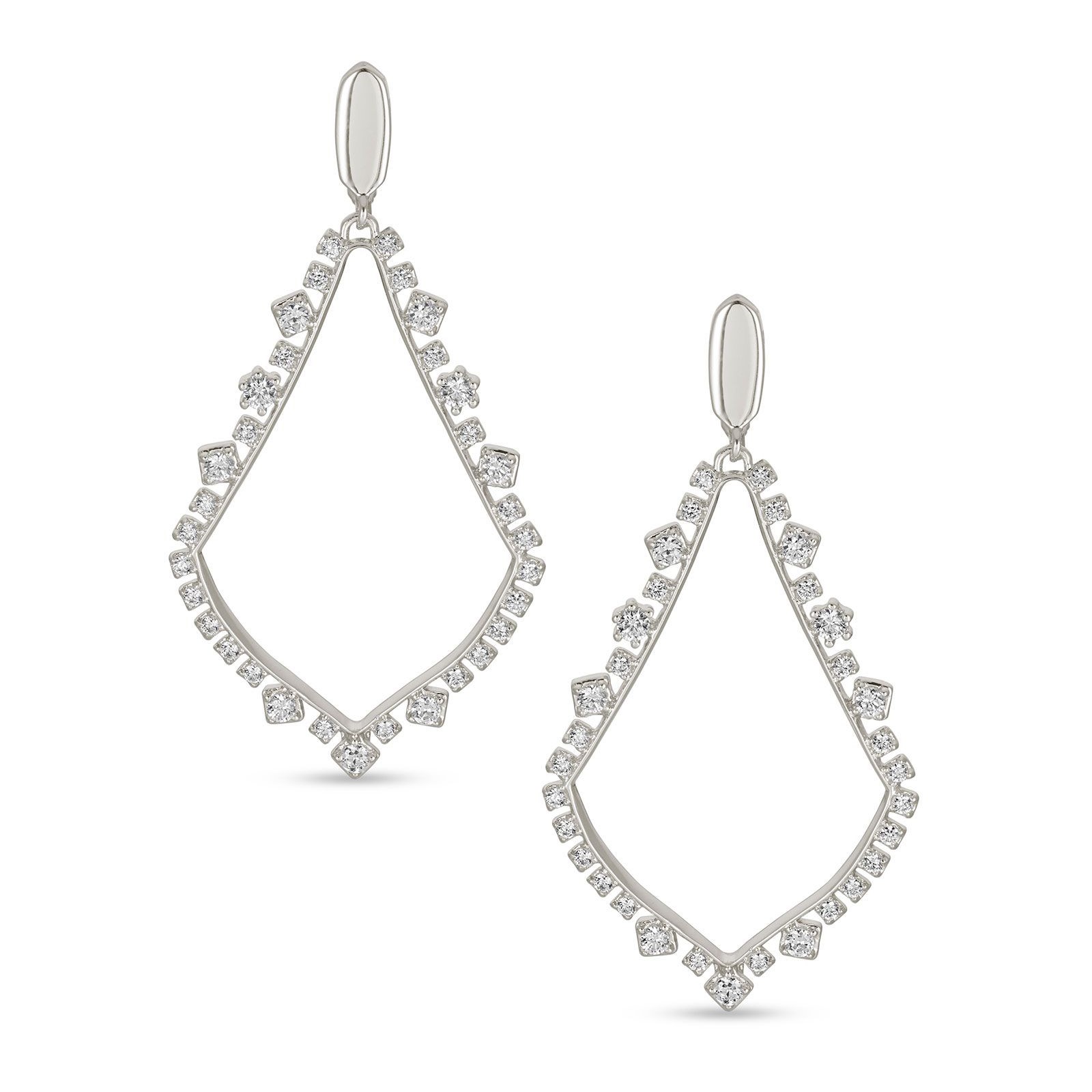 kendra scott sophee crystal clip on drop earrings