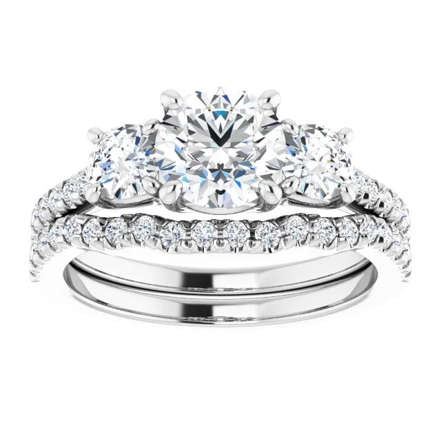 Mimi Curved Diamond Wedding Ring (1/5 TCW)