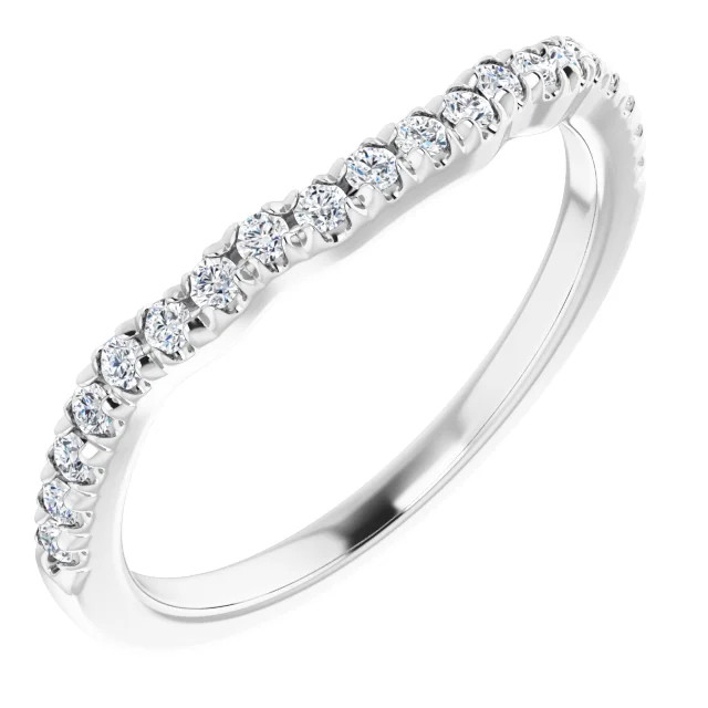 Mimi Curved Diamond Wedding Ring (1/5 TCW)