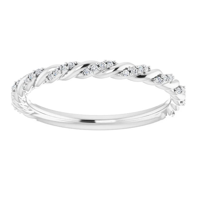 Gabby Pave Diamond Twist Wedding Ring (1/10 TCW)