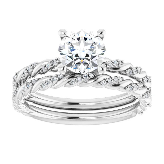Gabby Pave Diamond Twist Wedding Ring (1/10 TCW)