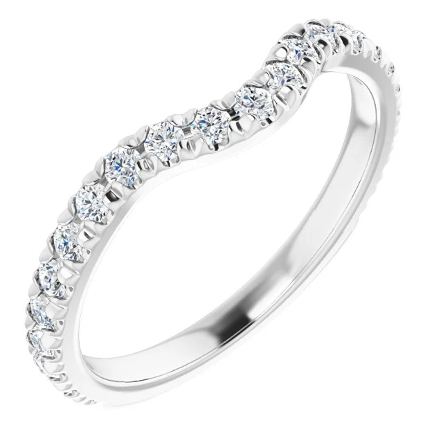 Simone Curved Pave Diamond Wedding Ring (1/2 TCW)