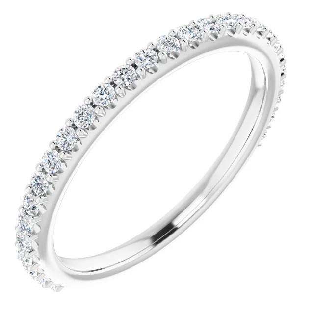 Viviana Straight Pave Diamond Wedding Ring (1/2 TCW)