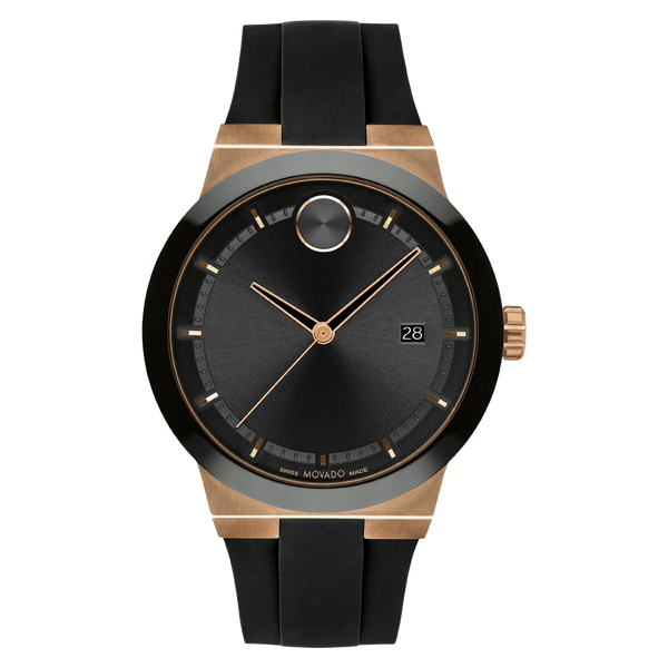 Movado 42MM BOLD Fusion Black Silicone Men's Watch