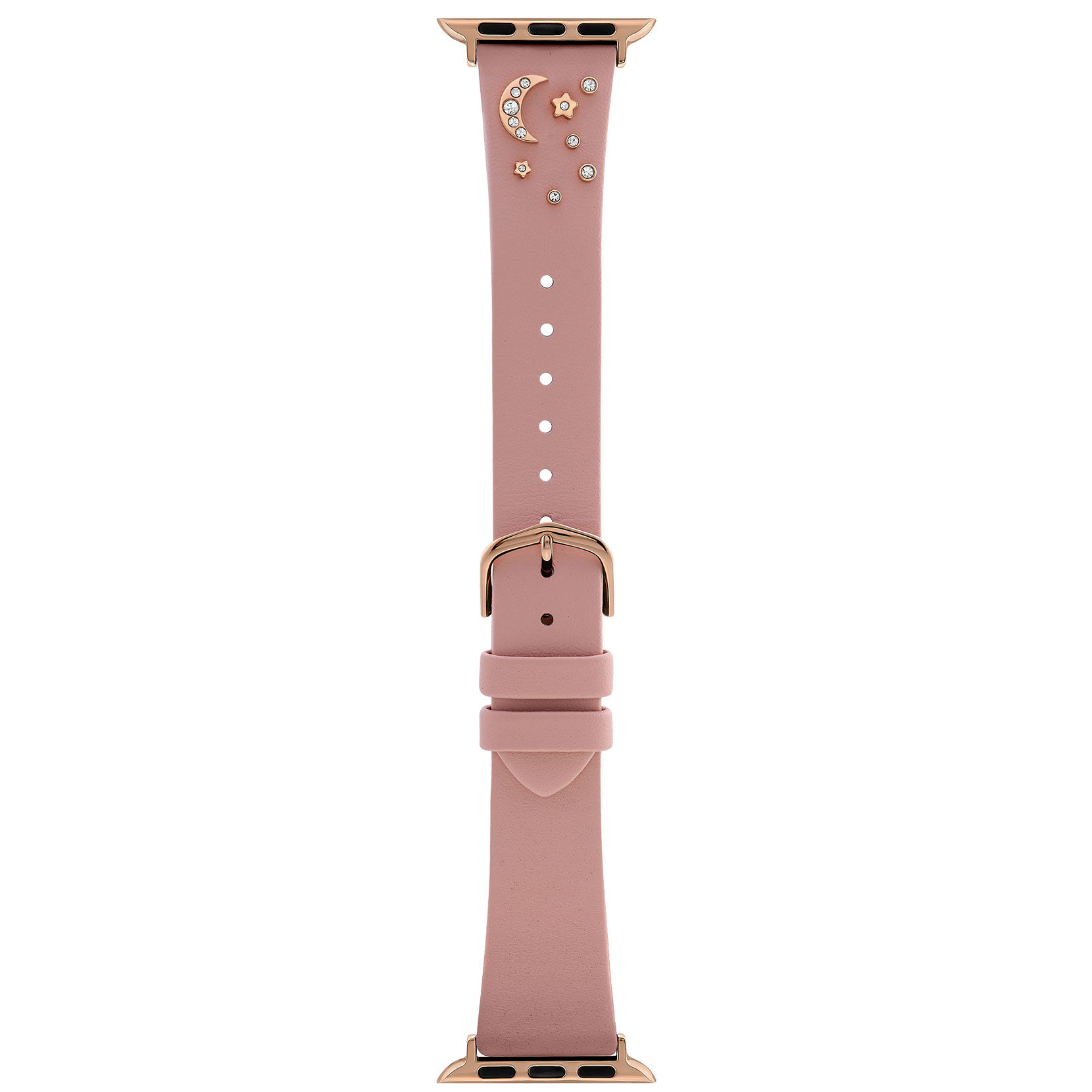 Olivia Burton Rose Gold & Blush Celestial Leather Smart Watch Bracelet Strap