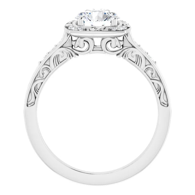 Dorothy Vintage-Inspired Halo Preset Engagement Ring