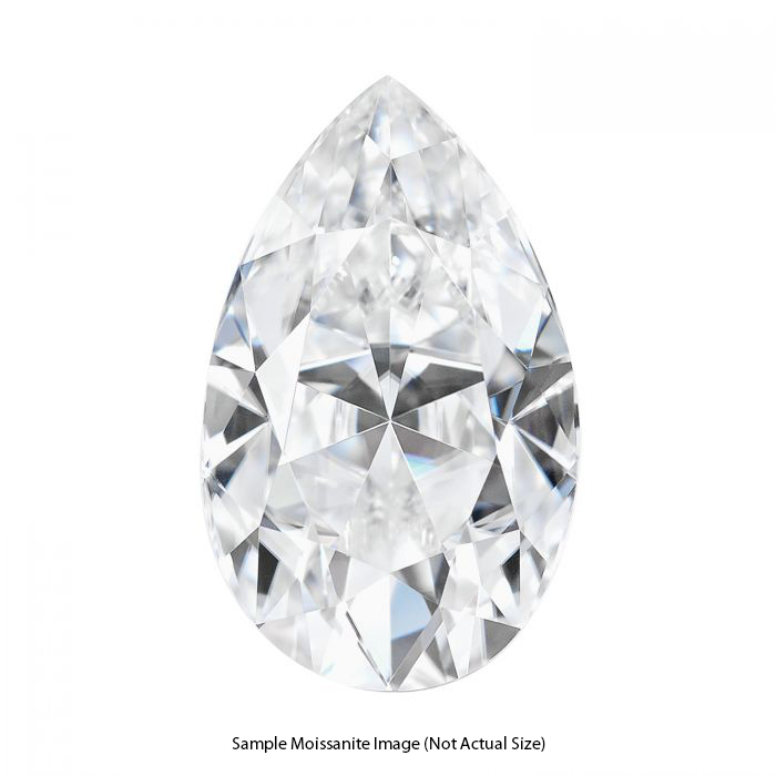 Gage Select Pear Cut Near Colorless Moissanite 10.5mm x 7.0mm (2.40 CT. DEW)