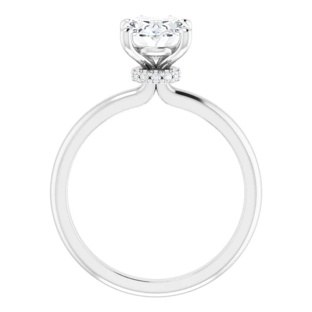 Evelyn Oval Moissanite Hidden Halo Solitaire Preset Engagement Ring (2 1/6 TCW)