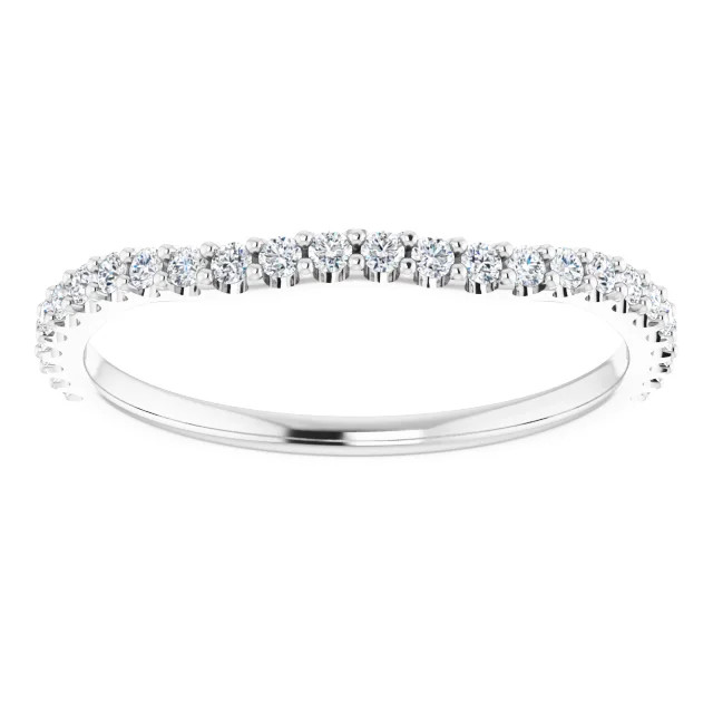 Eleanor Curved Pave Diamond Wedding Ring (1/6 TCW)