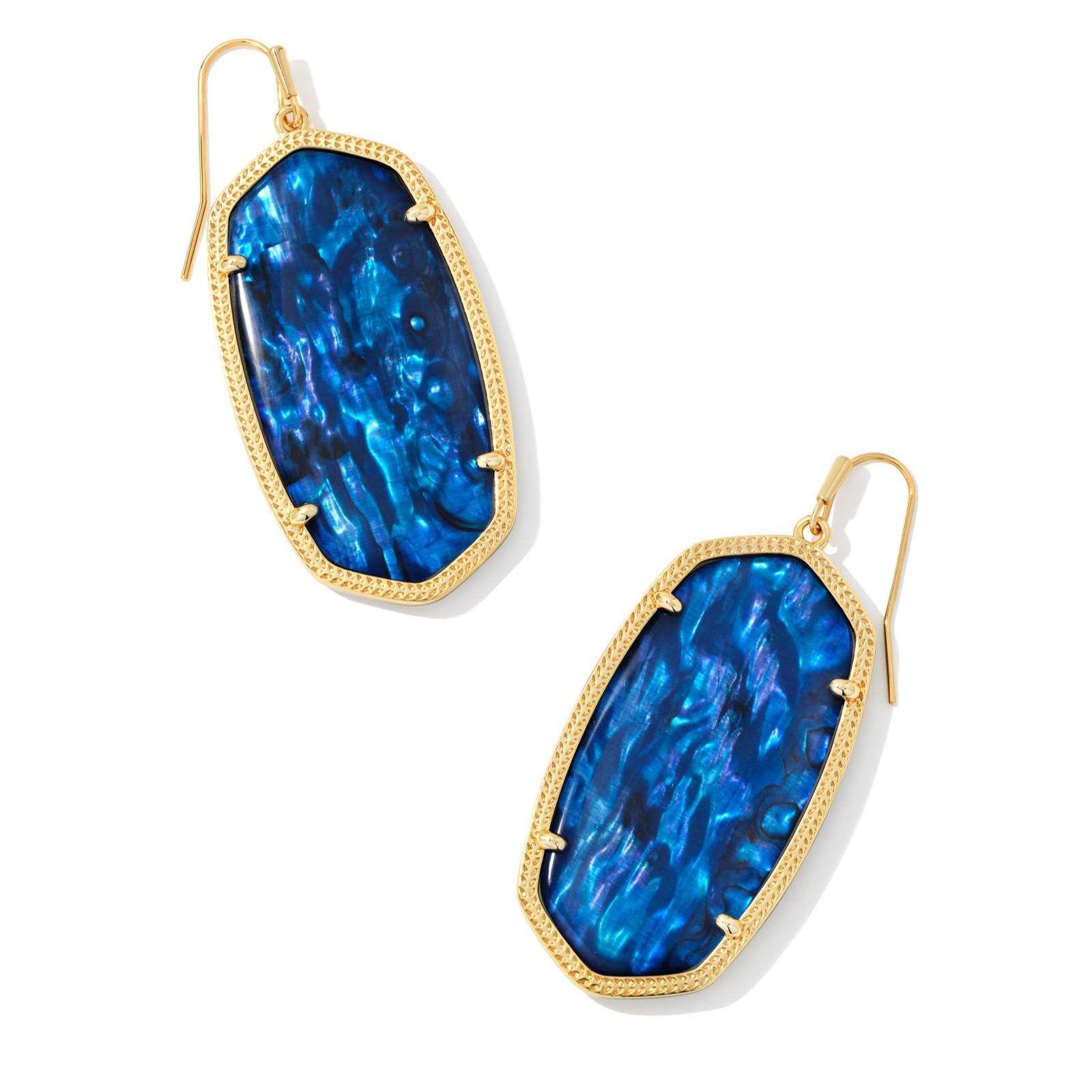 Kendra Scott Danielle Statement Earrings in Navy Abalone