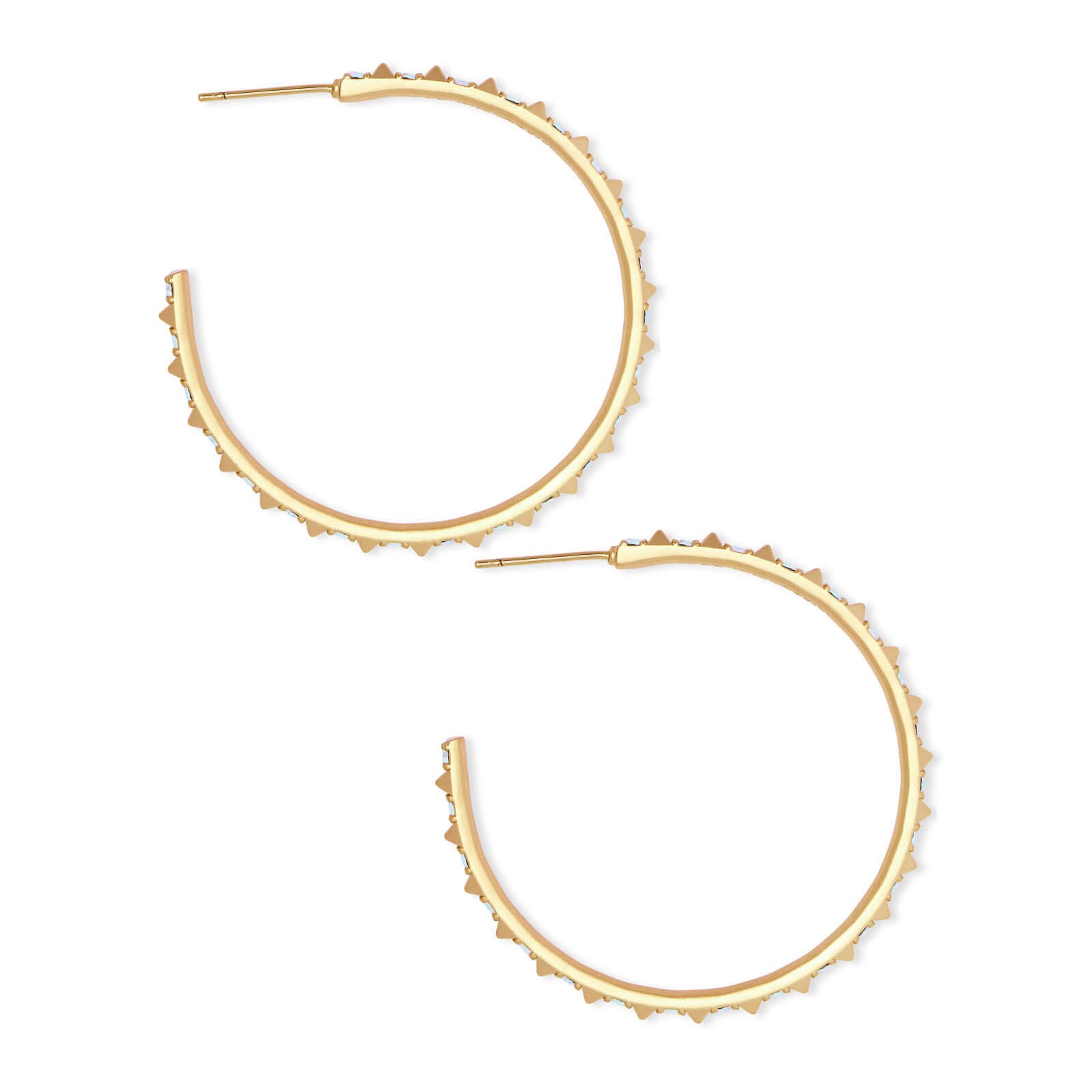 Kendra Scott Veronica Hoop Earrings in Gold Iridescent Crystal