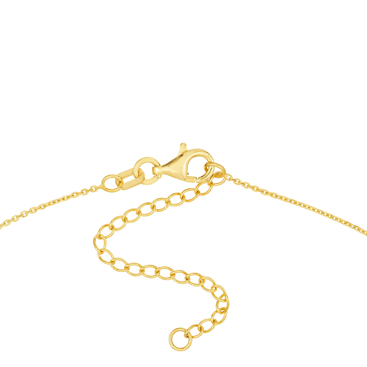 14K Yellow Gold Mini Double Diamond Dog Tag Necklace