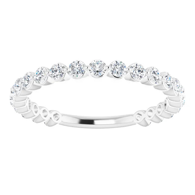 Catherine Single Prong Diamond Bubble Wedding Ring (3/4 TCW)