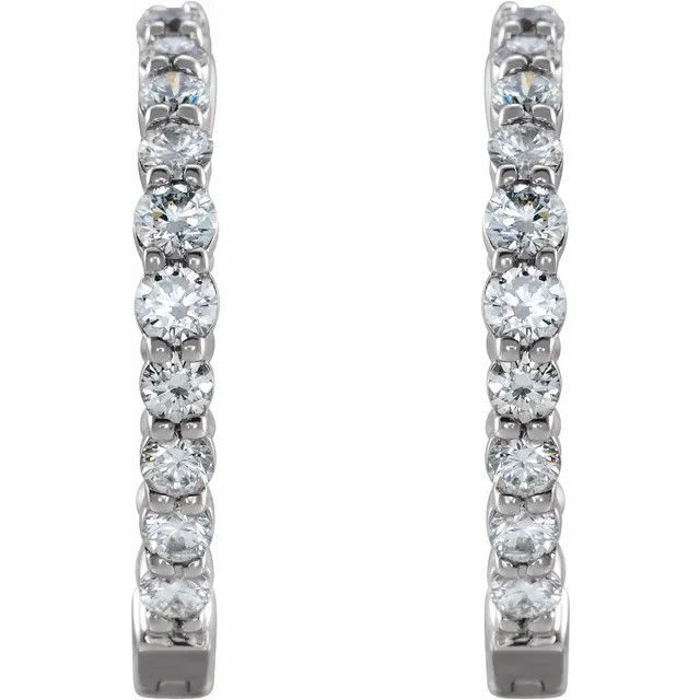 Jillian 14K Gold Lab Grown Diamond Inside-Out Hoop Earrings (1 TCW)