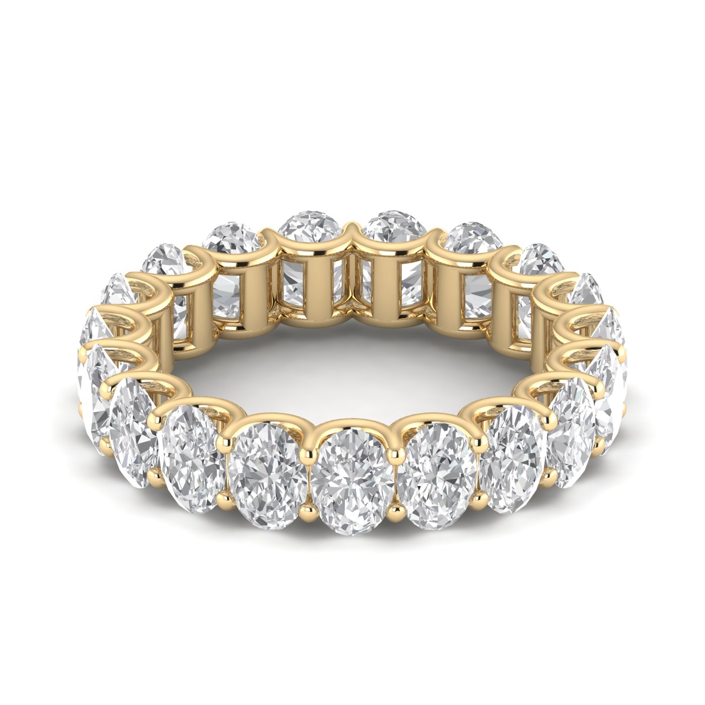Sylvie 14K Yellow Gold Oval Lab Grown Diamond Eternity Ring (4 1/10 TCW)
