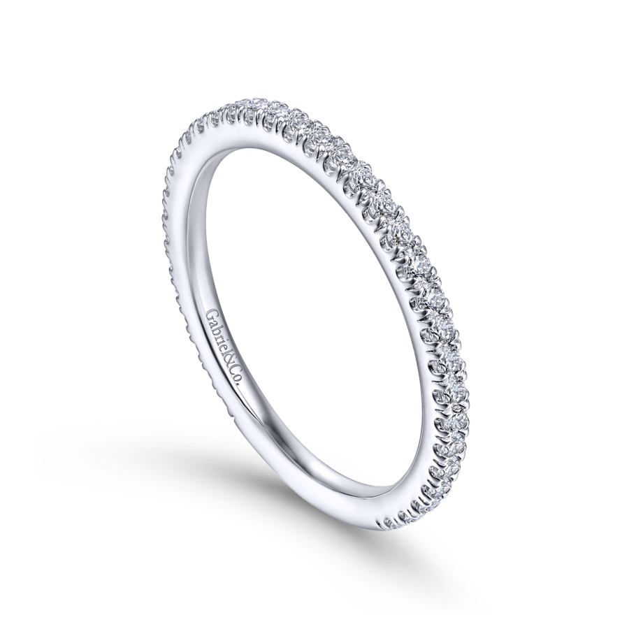 Noa Straight Pave Diamond Wedding Ring (1/3 TCW)