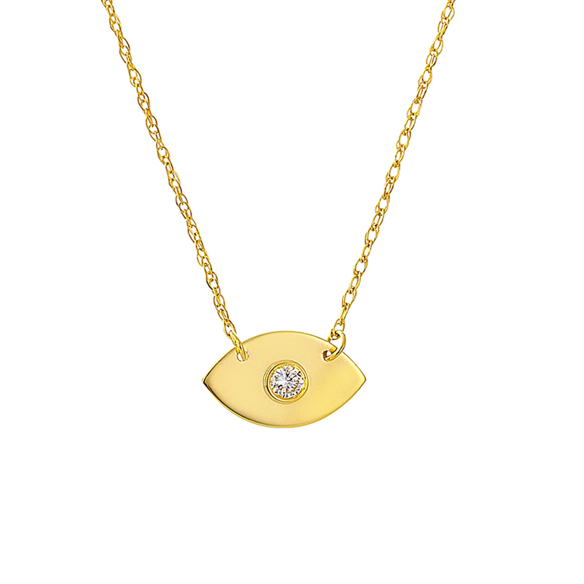 国内発送★SHASHI★Evil Eye Pave ネックレス SHASHI Gold Evil Eye Pave Necklace | Gage Diamonds