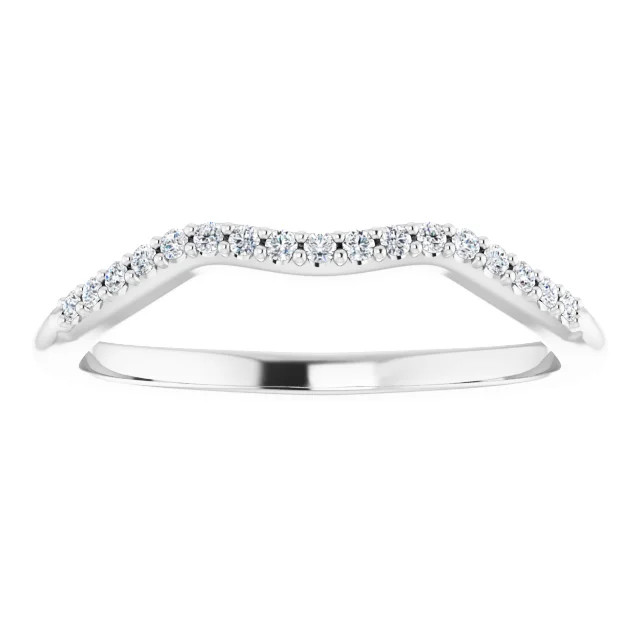 Lorelei Curved Diamond Wedding Ring (1/10 TCW)