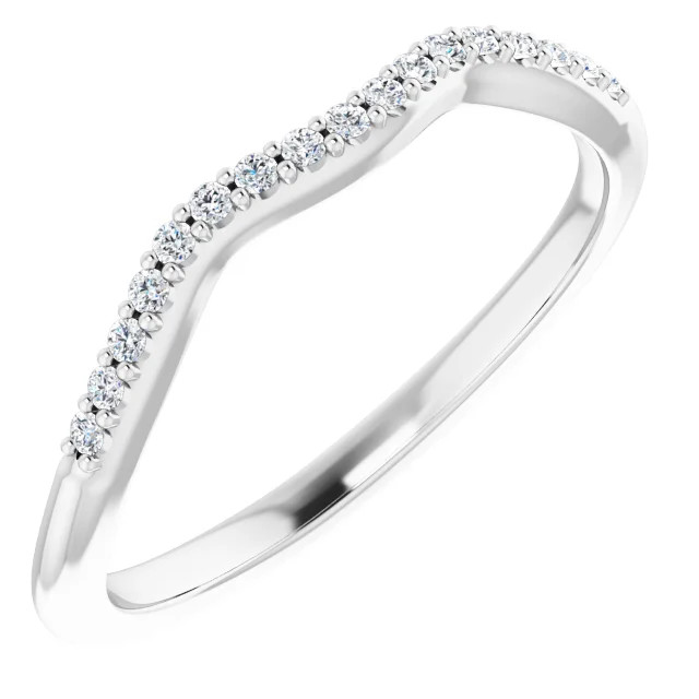 Lorelei Curved Diamond Wedding Ring (1/10 TCW)